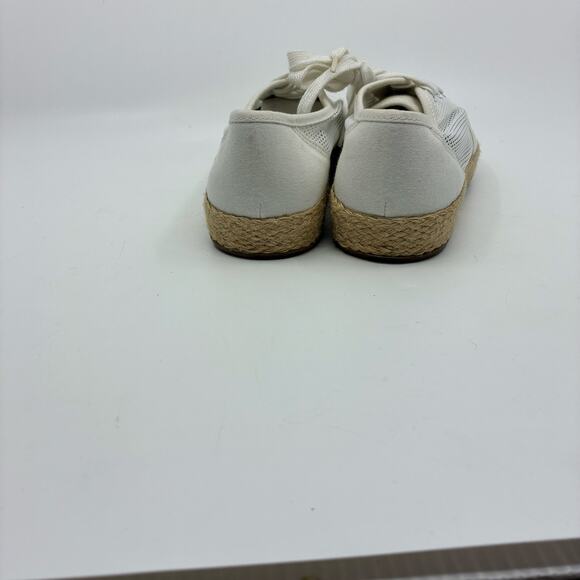 Easy Spirit Anti Gravity White Canvas Lace-Up Espadrille Square Toe Sneaker 7M - Picture 6 of 8